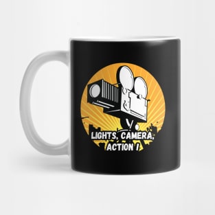 'Lights, Camera, Action!' Newgrounds-Inspired design Mug